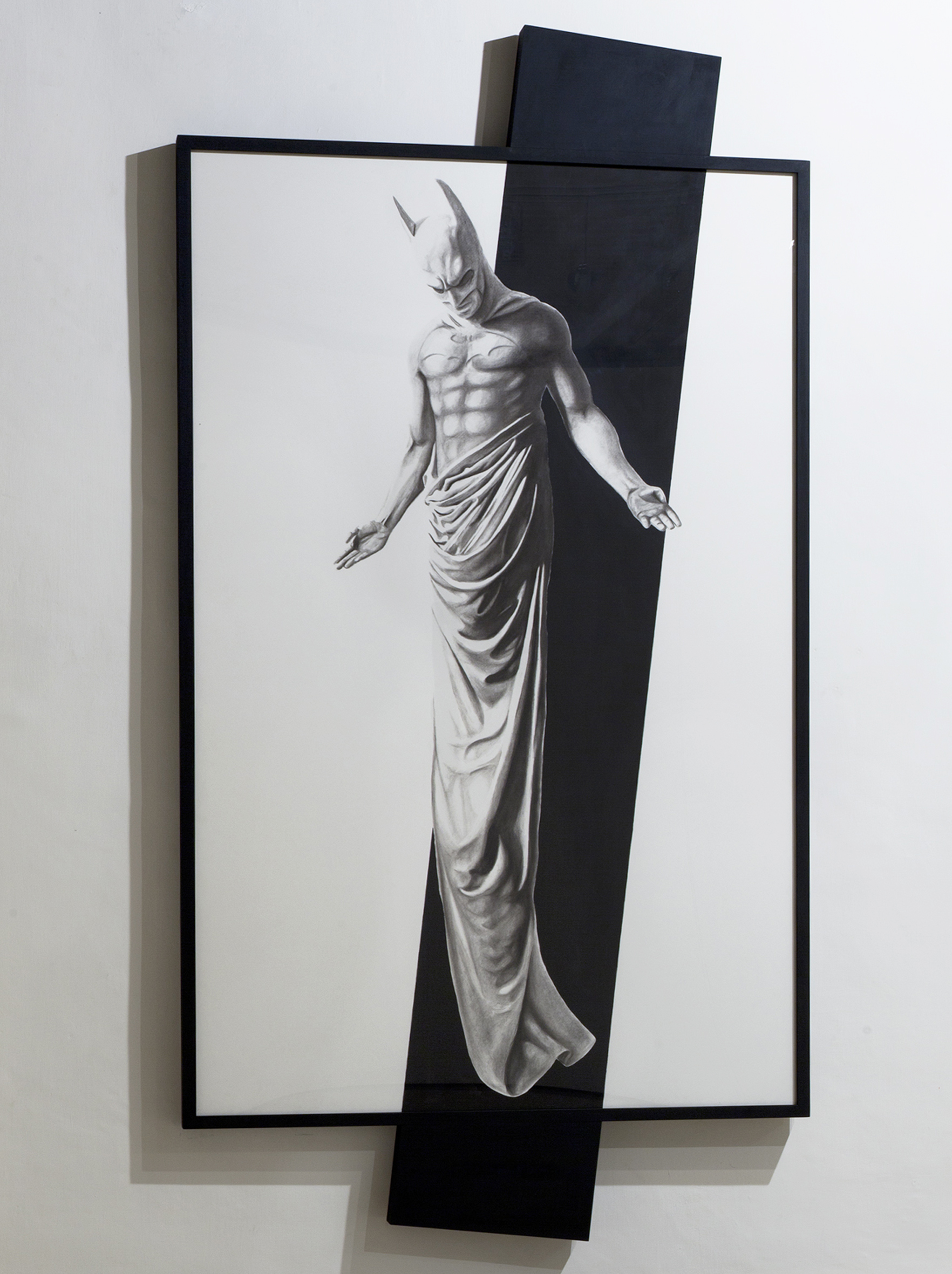    In Excelsis 3 , 2011 . Charcoal, paper, wood, enamel paint, 280x144x7 cm. Photo: Claudio Abate 