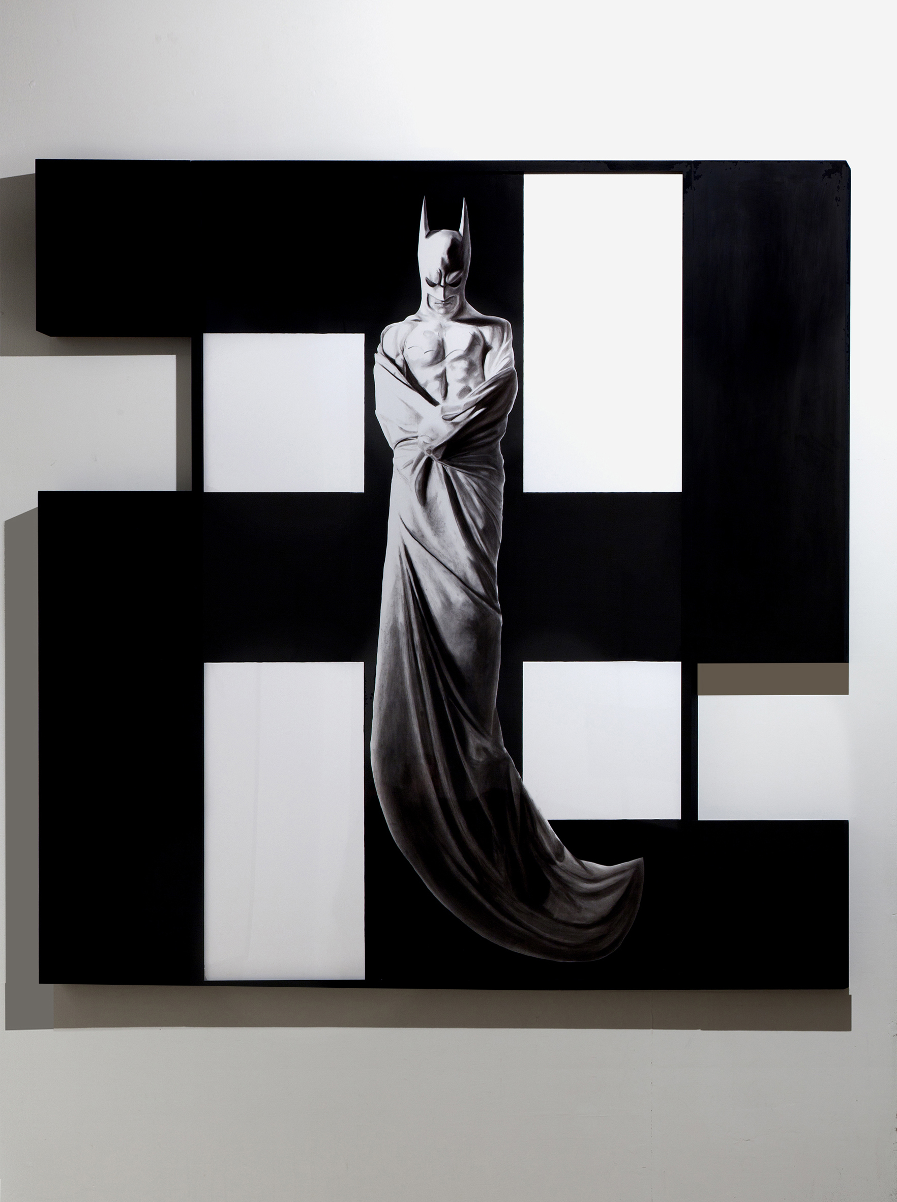    In Excelsis 6 , 2011 . Charcoal, paper, wood, enamel paint, 225 x 232,5x7 cm. Photo: Claudio Abate 