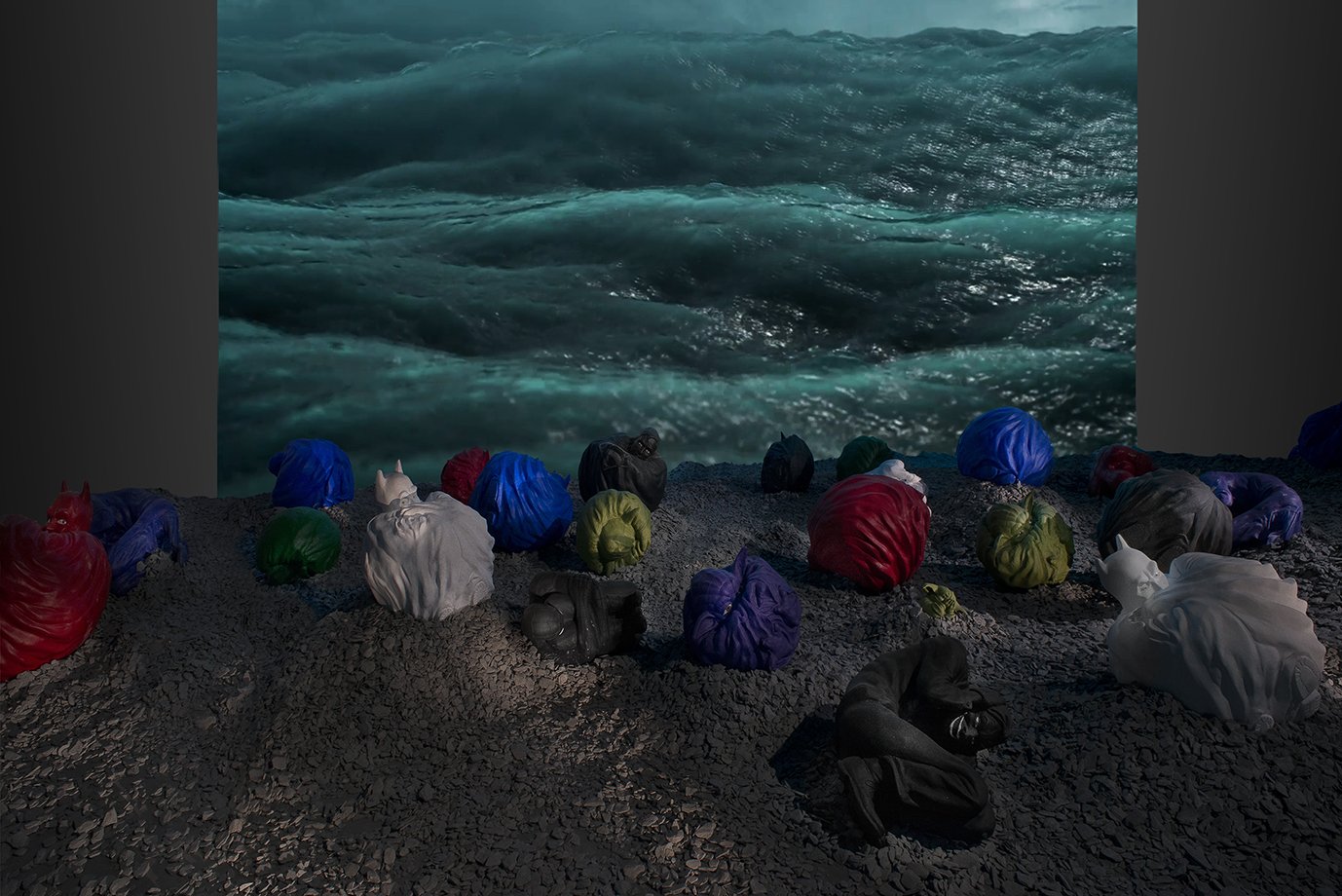    Every Me and Every You  ,  2020 . Auditorium Parco della Musica, Rome. Installation view. Photo: Sergio Vecia 