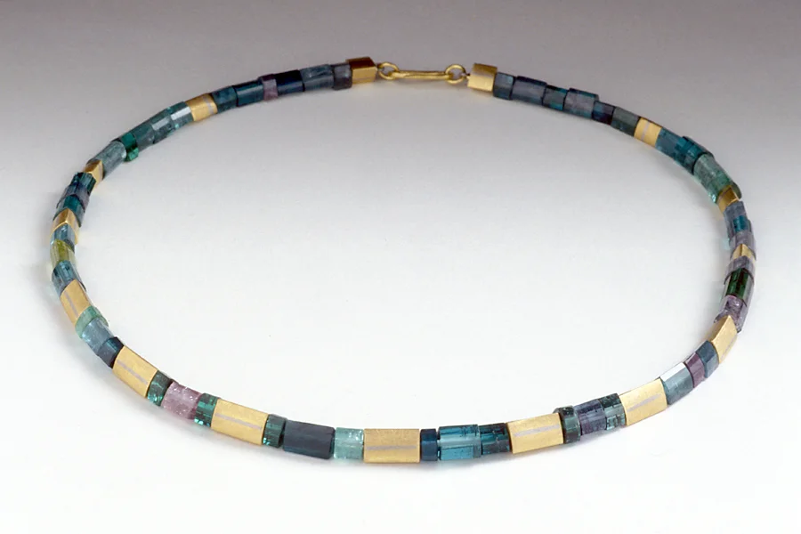 Tourmaline crystal, 18ct gold