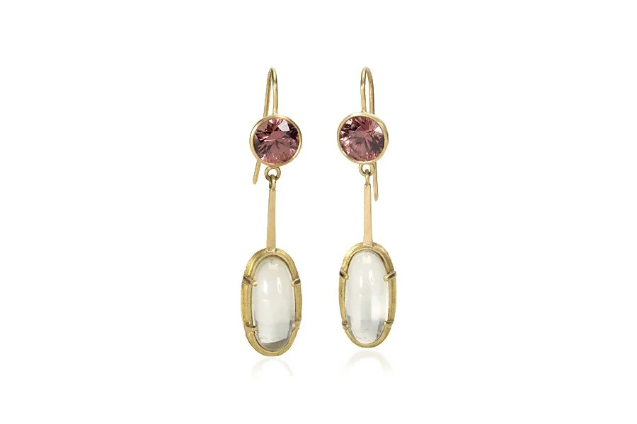 Catherine Mannheim earrings pink spinel moonstone 18ct gold.jpg