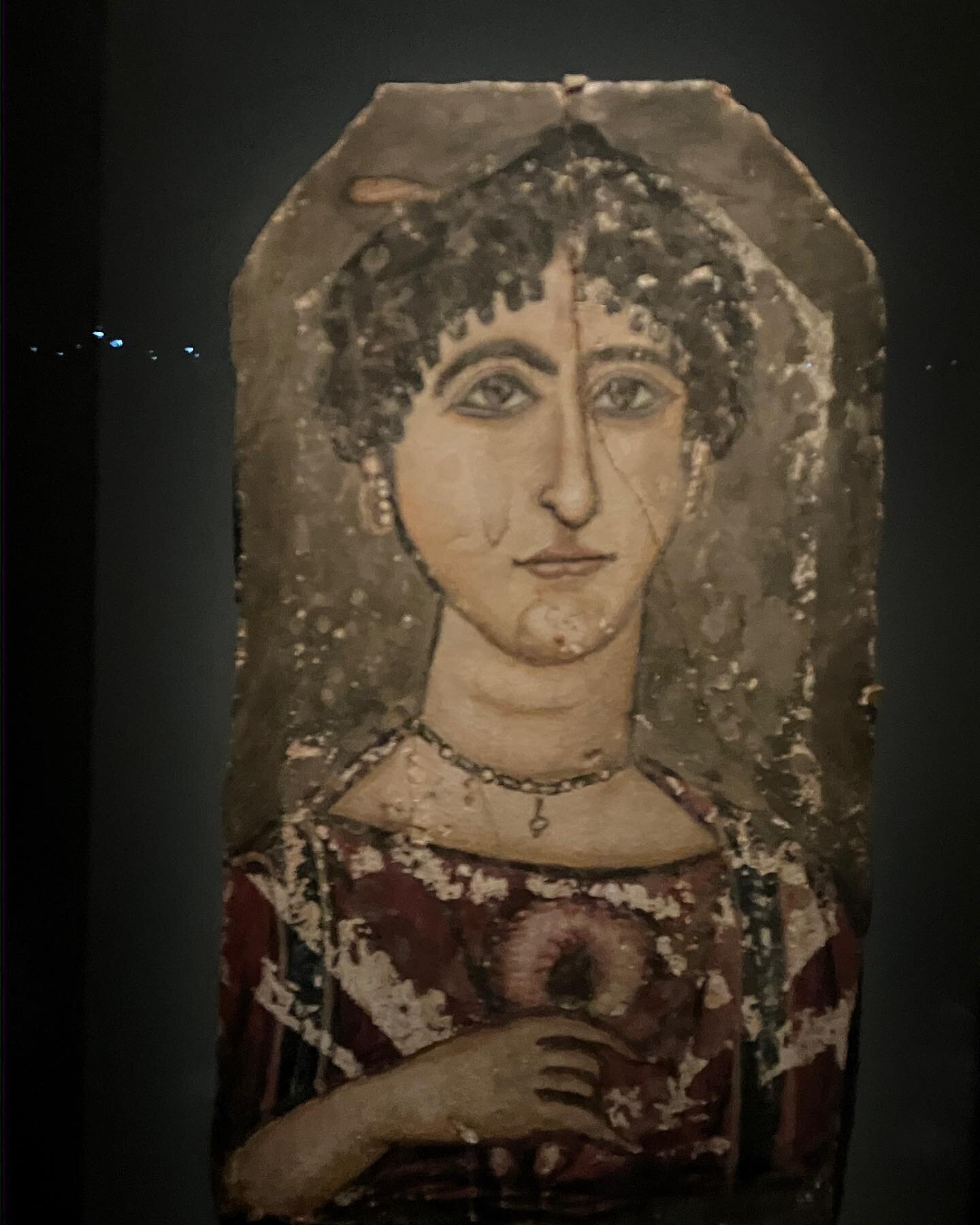 Egyptian mummy portraits from the museum in Vienna.  Love the detailed jewellery worn by the women . The man had no jewellery  in these portraits. 
 Jewellery has been worn since millennia and there was always symbolism attached. We now seem to have 