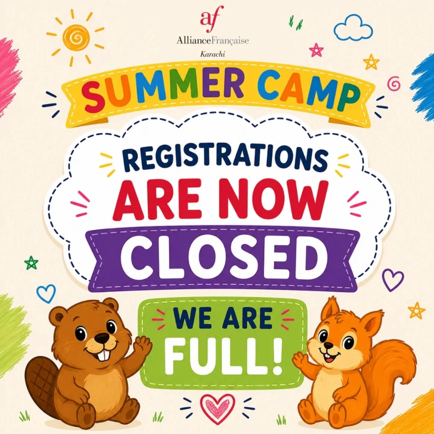 🎉 What an incredible response! 🎉

Our Summer Camp 2026 is officially full, and registrations are now closed. 

We are truly grateful for the overwhelming enthusiasm, trust, and support shown by parents and families across Karachi. Thank you to ever