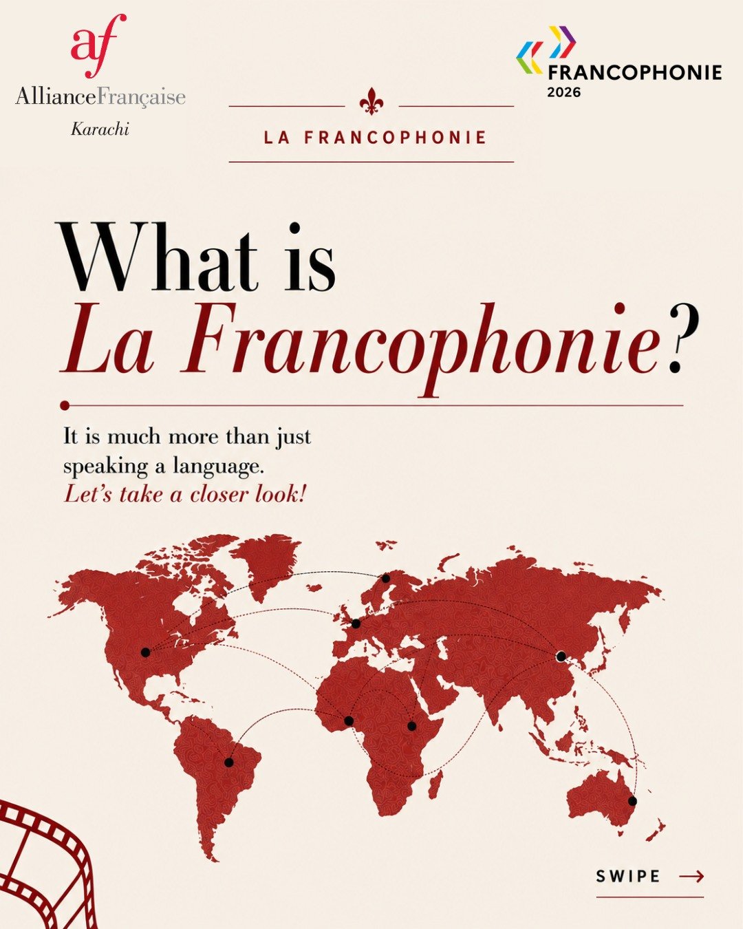 French is spoken by hundreds of millions of people across the globe, connecting cultures, ideas, stories, and communities across five continents.

La Francophonie is much more than a language. It is a global network built on cultural exchange, educat