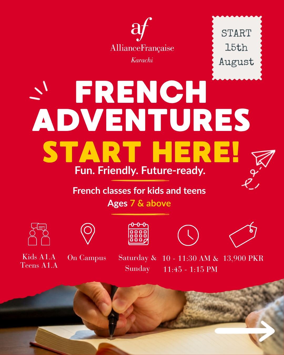 French is more than a language&mdash;it&rsquo;s a gift that lasts a lifetime. 🇫🇷

Give your child or teen the opportunity to build confidence, discover new cultures, and develop valuable communication skills in a fun, engaging environment.

Whether