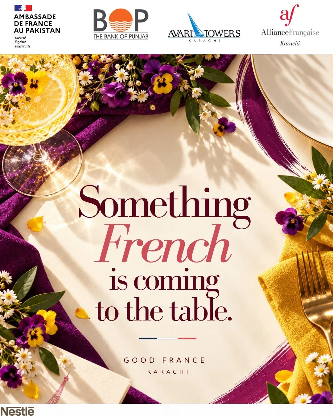 Something French is coming to the table.
Karachi has never tasted anything quite like it.
Details soon.

#Go&ucirc;tDeFrance #AFKarachi #KarachiEvents #FrenchFood