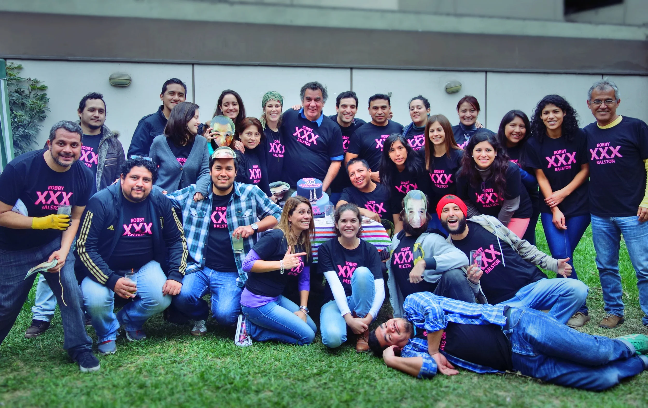 Con el equipo de los 30 años.