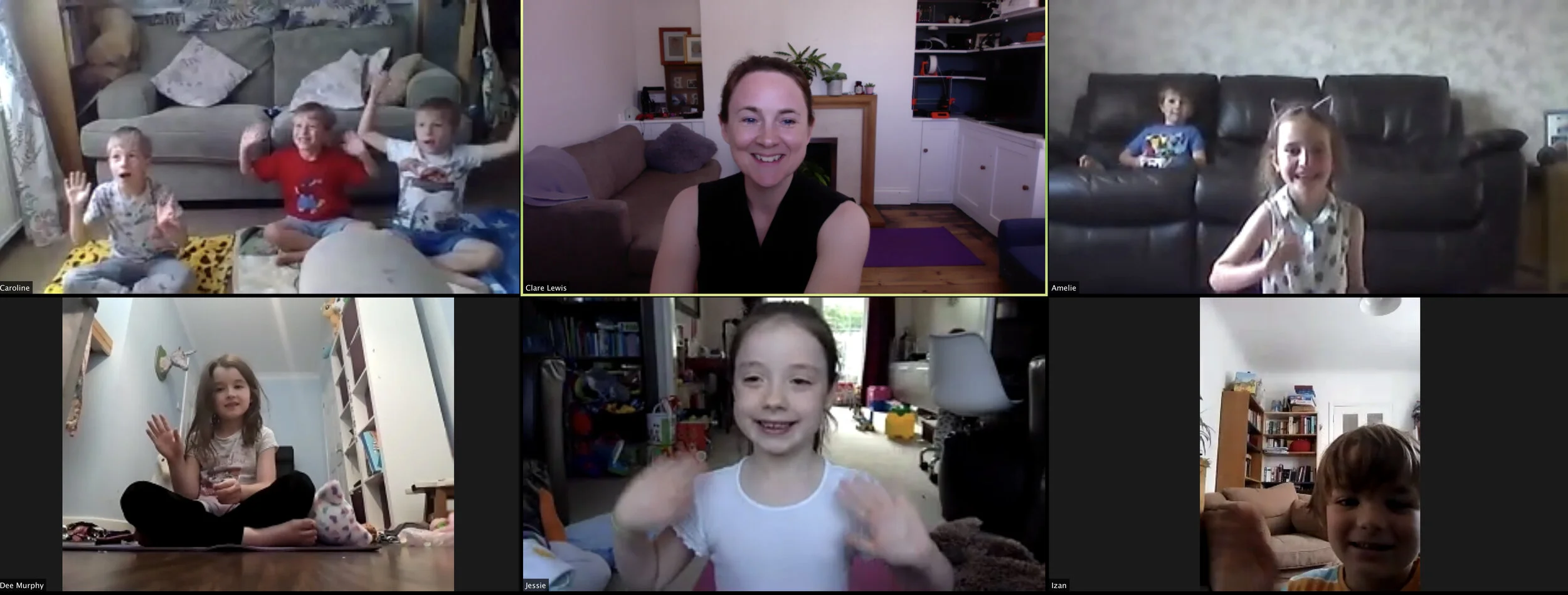 Online Yogis ready for class :)