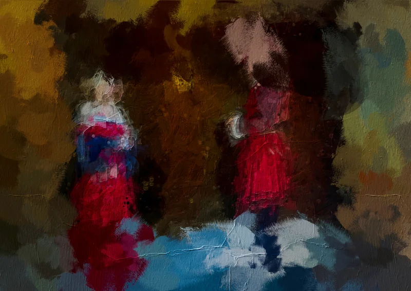 'Courtly Love' Triptych by Cristina Schek