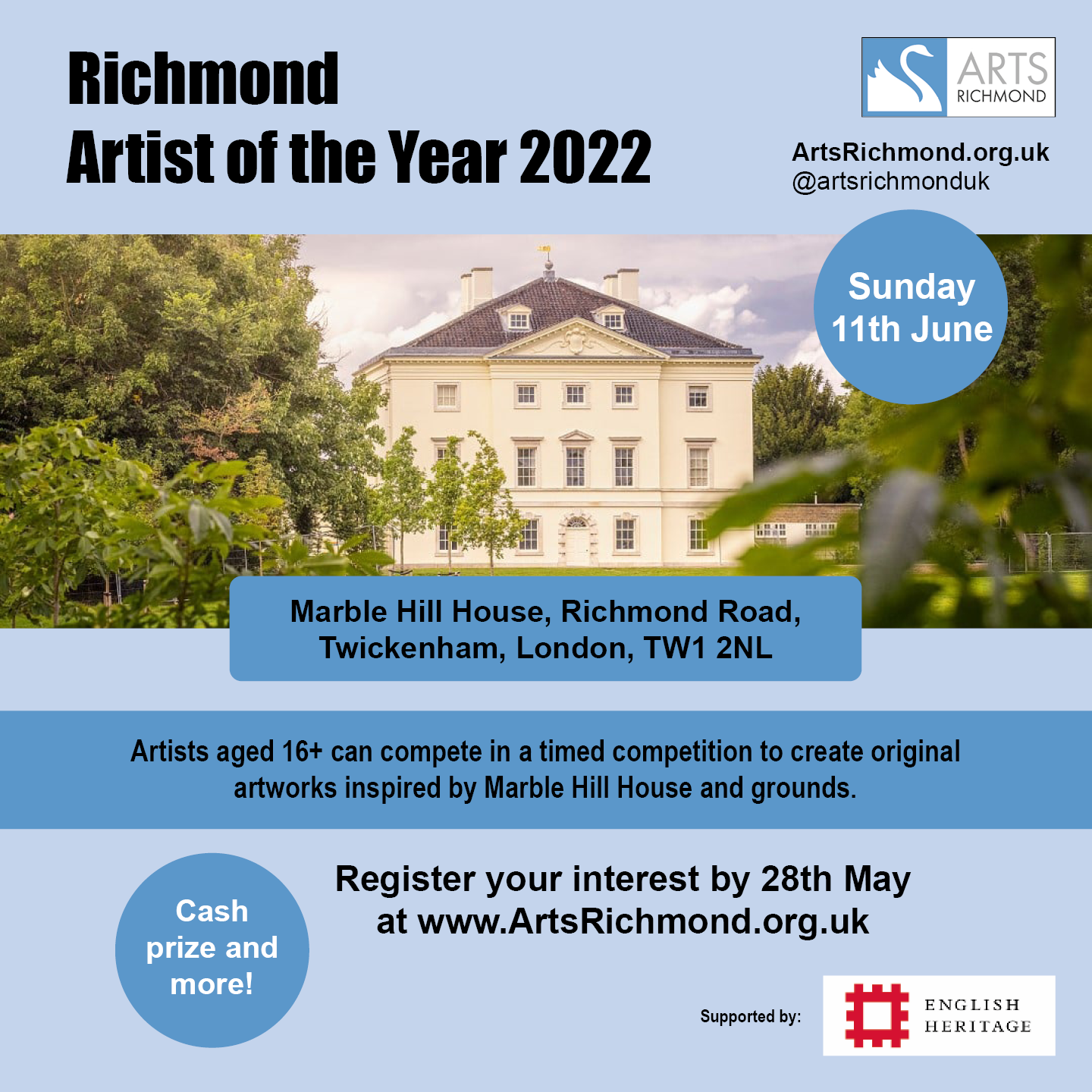 Richmond ‘Artist of the Year’ Competition 2023 at Marble Hill House  