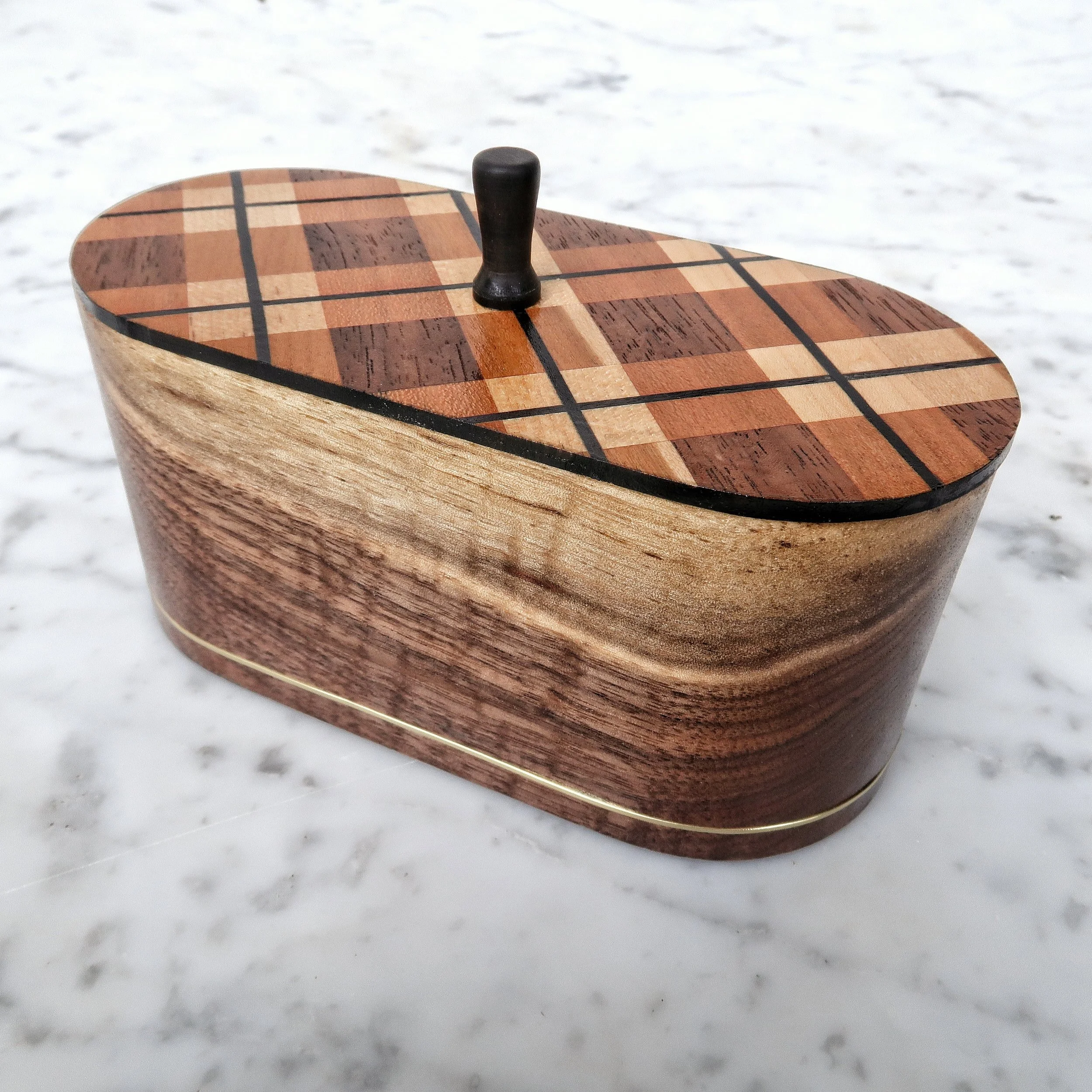 Stadia Collection: Walnut Plaid Series #1 - Medium Size Box