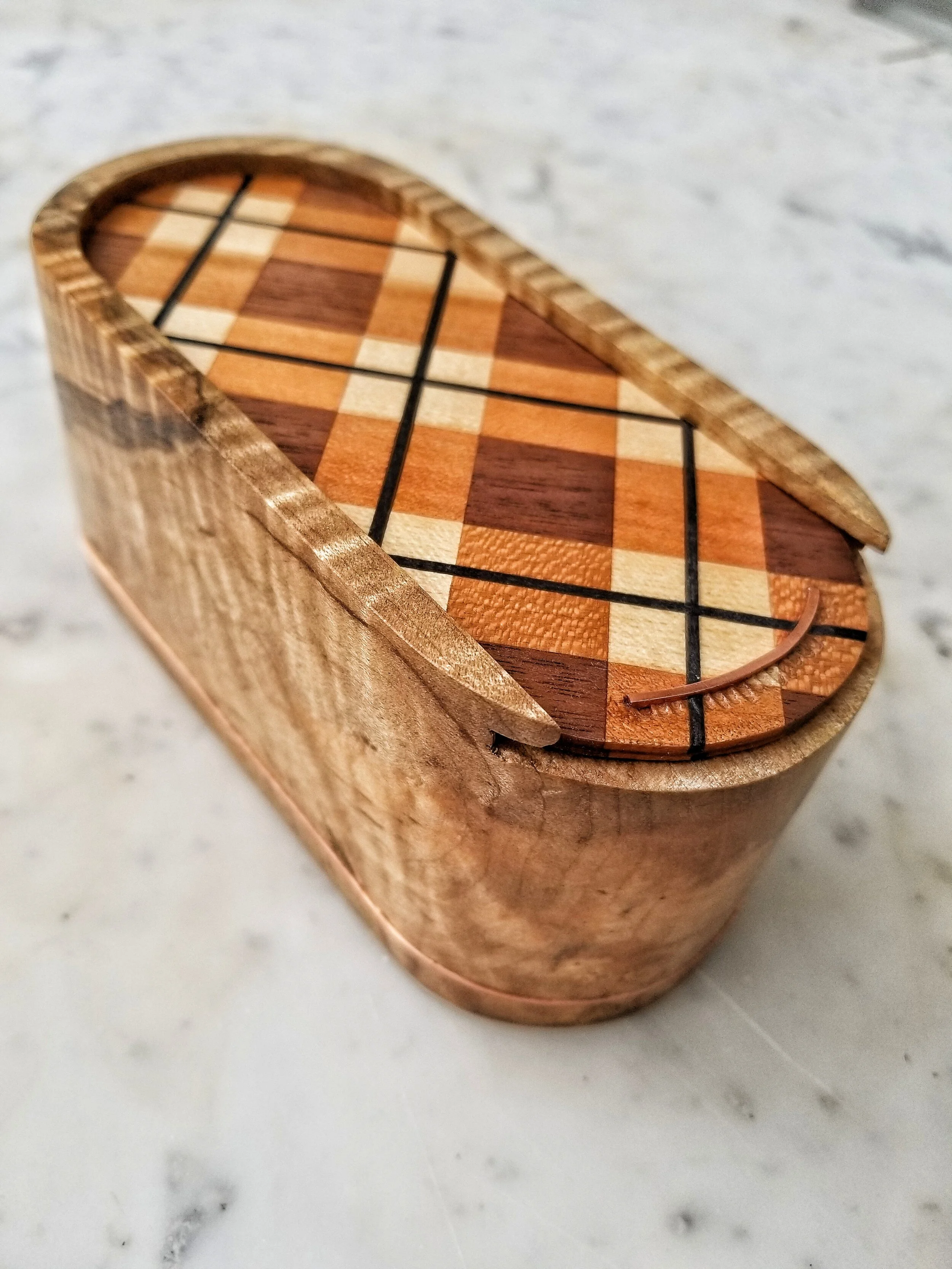 Stadia Collection: Curly Maple Plaid Series #1 - Medium Size Box
