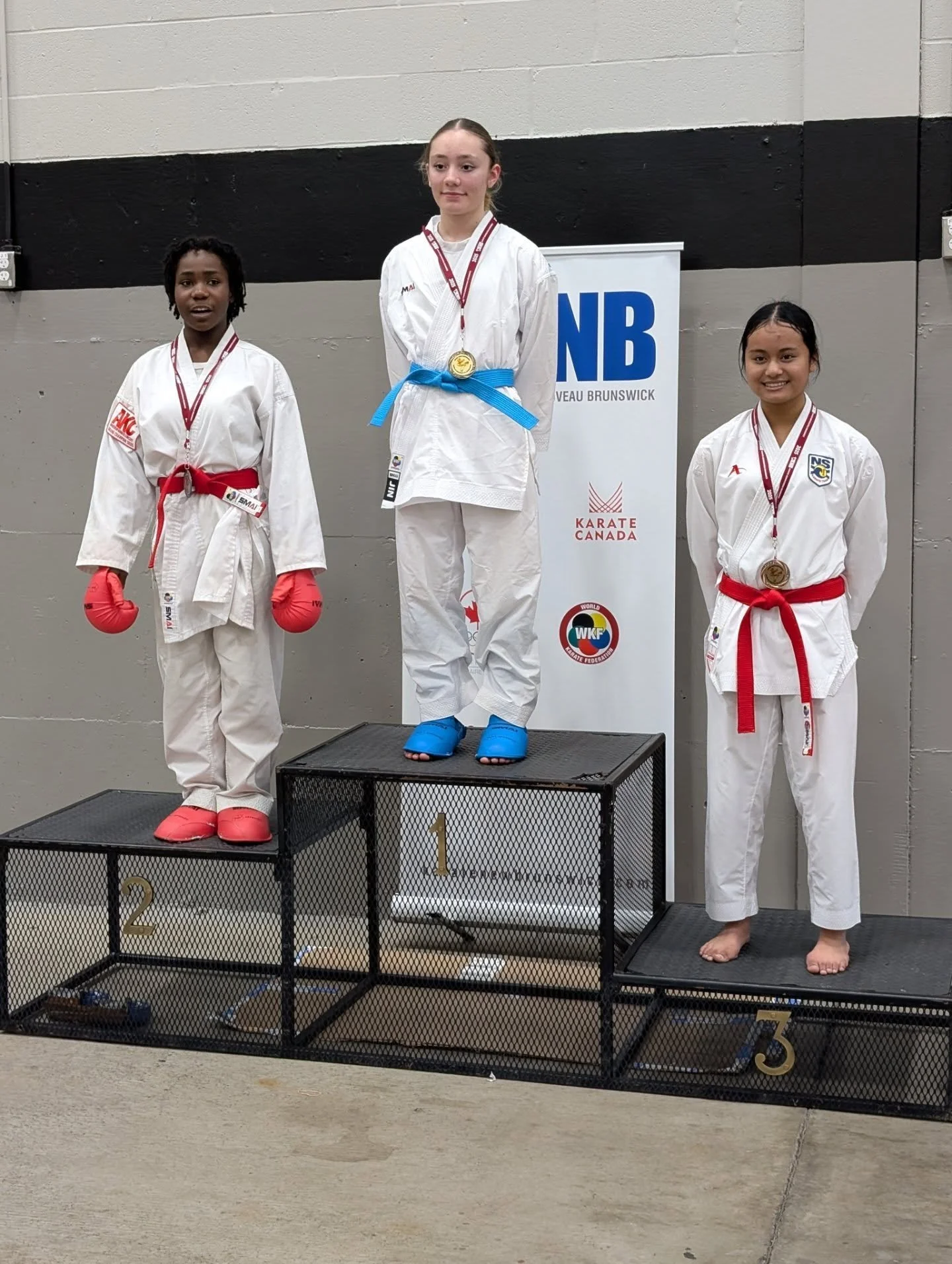 Great showing at the 2025 Atlantics Karate Tournament. 

Andrea Milosevic - 2nd Place Youth Female Open Kumite
Dynielle Tolentino - 3rd Place Cadet Female -56 Kumite
Plum Ramiscal - 3rd Place Cadet Female +56 Kumite
Leo Manos - 1st Place Cadet Male +