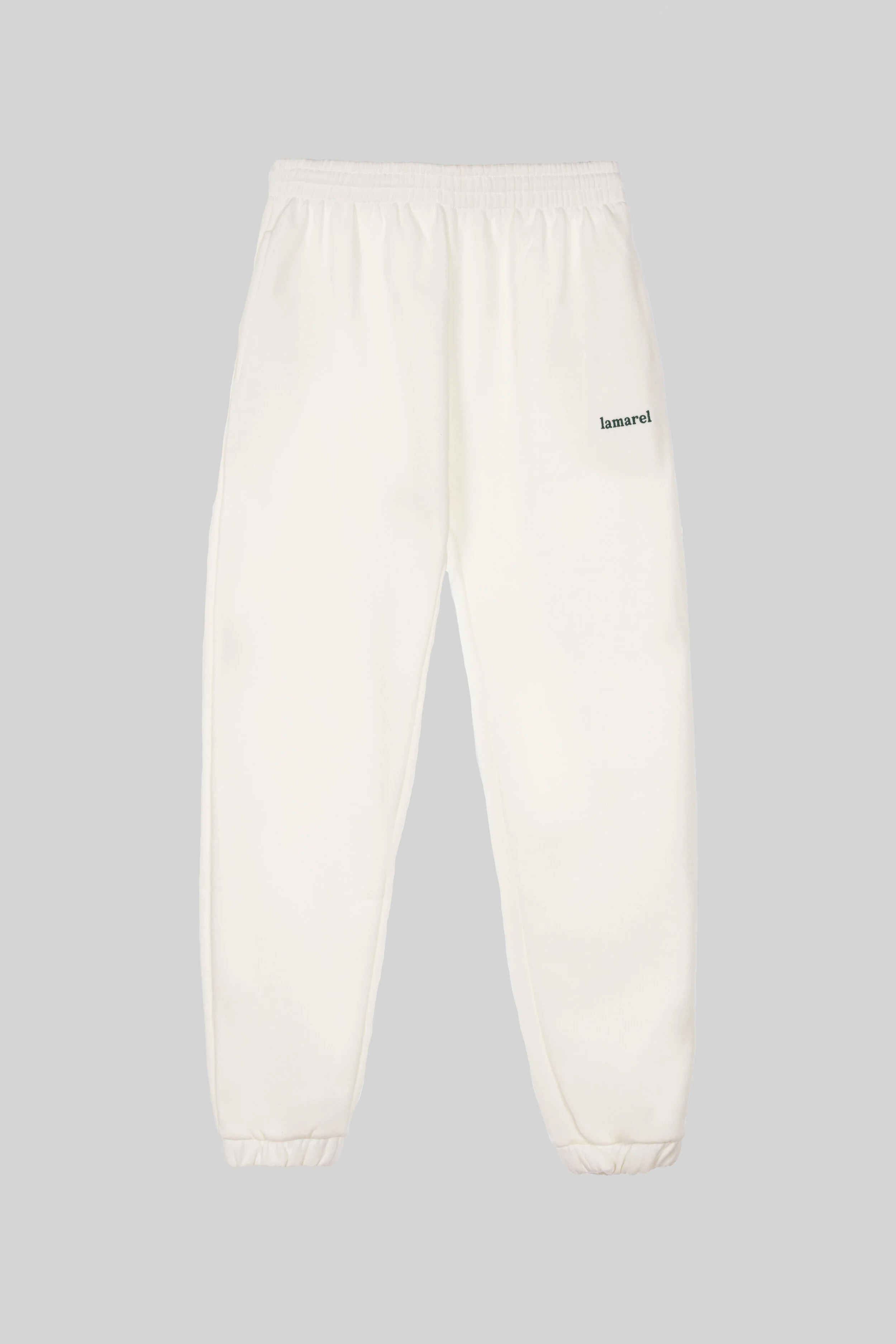 all white track pants