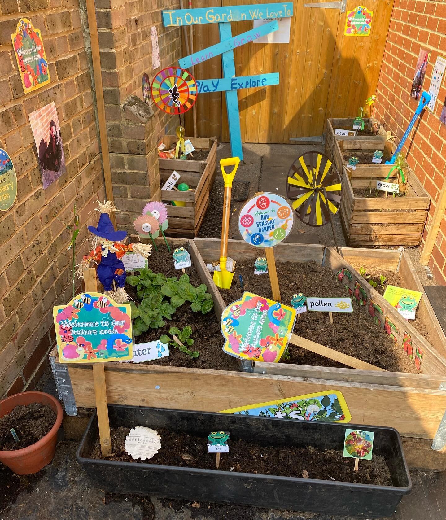 How does your garden grow... 🪴 🌱 🌺 🥔 So lovely to see the garden blossoming with lots of love and attention from our little ones. 

#leapfrogdaynursery #babyroom #softplay #nursery #croydon #daycare #preschool #babies #toddlers #croydonmums #work