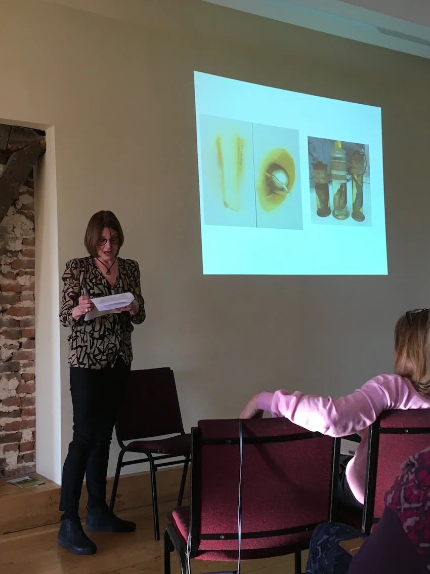 Presenting my artwork about the fish and insect specimens that Mary Kingsley brought back to London in the 1890s (in collaboration with the Natural History Museum) at Lauderdale House London N6 23/2/19.