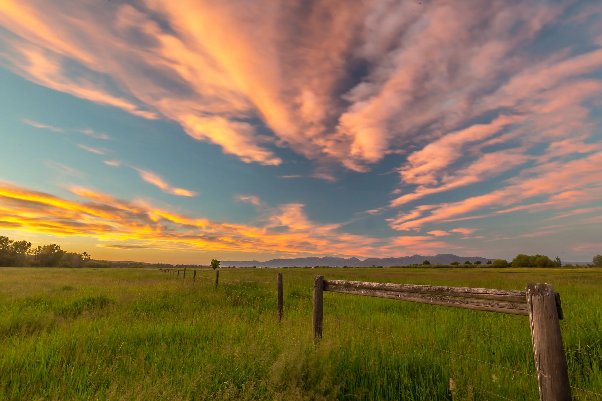 Sunset Over the Bridgers