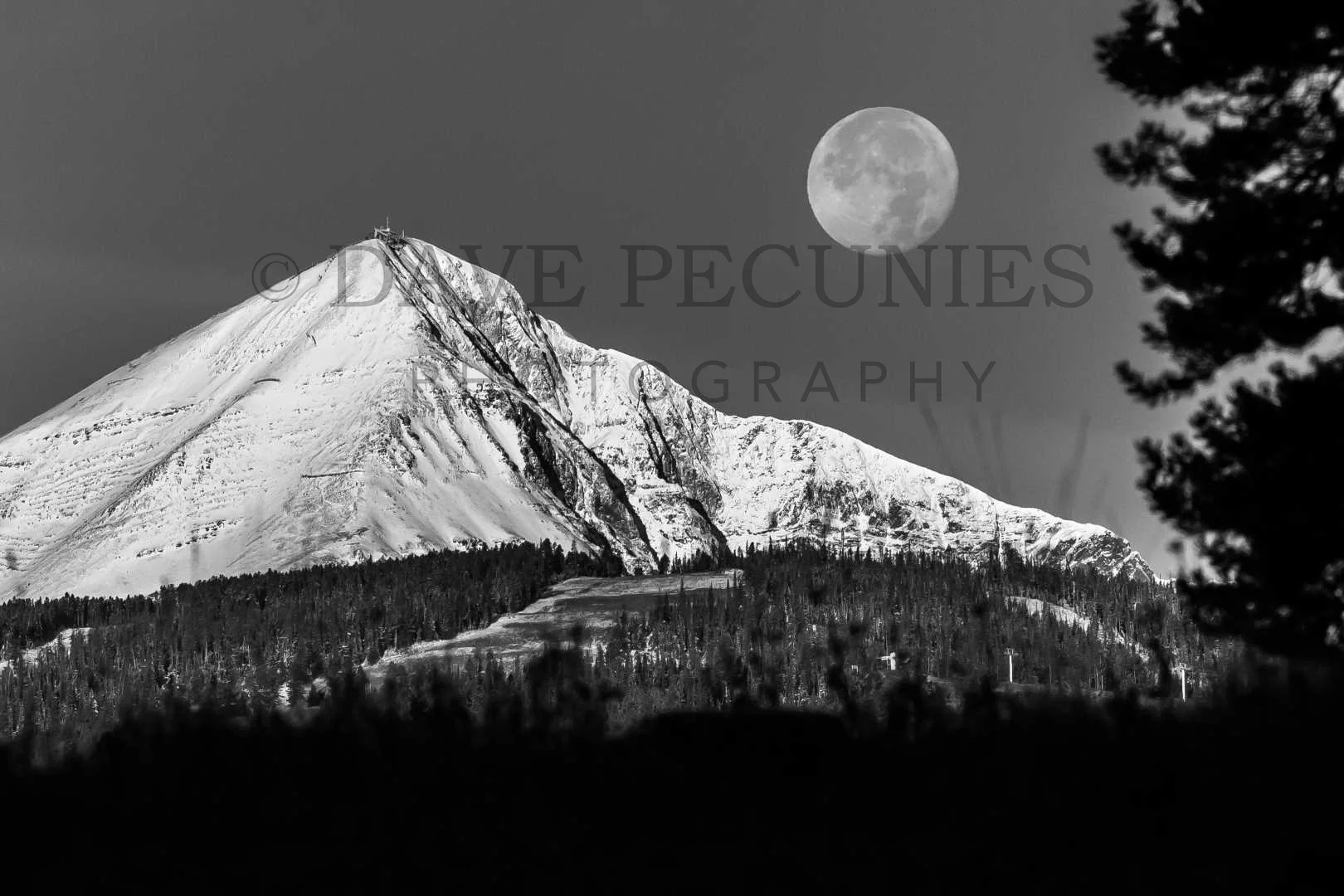 Morning Moon Over Lone Peak