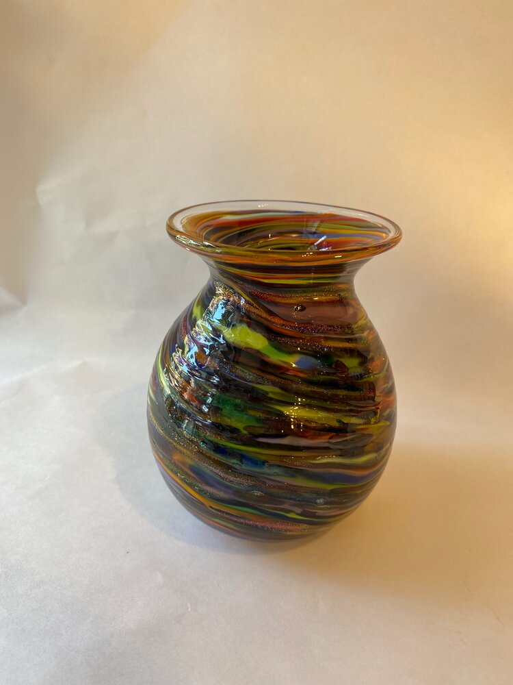 Murano Art Glass Vase Signed and Labeled