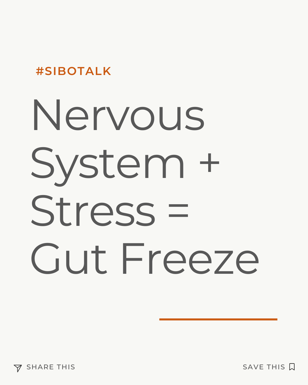 Nervous System + Stress = Gut Freeze