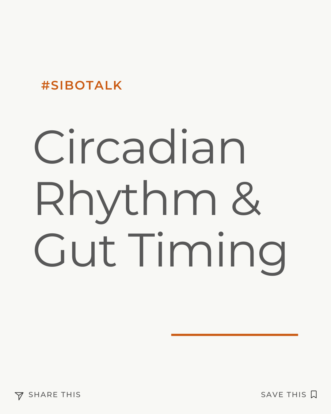 Circadian Rhythm and Gut Timing