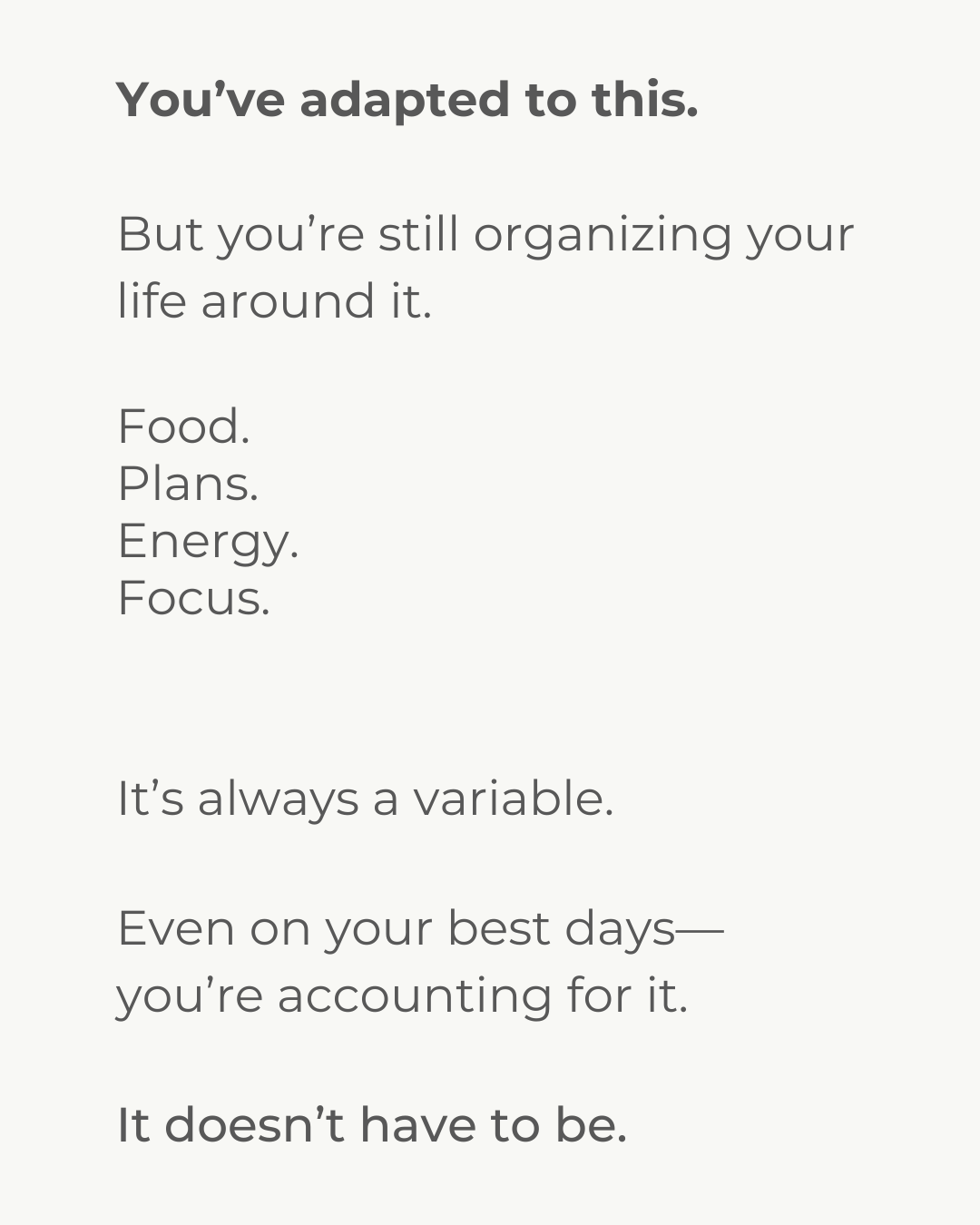 You’ve adapted to your symptoms—but you’re still organizing your life around them. A strategic, nervous system–informed approach to resolving complex SIBO.