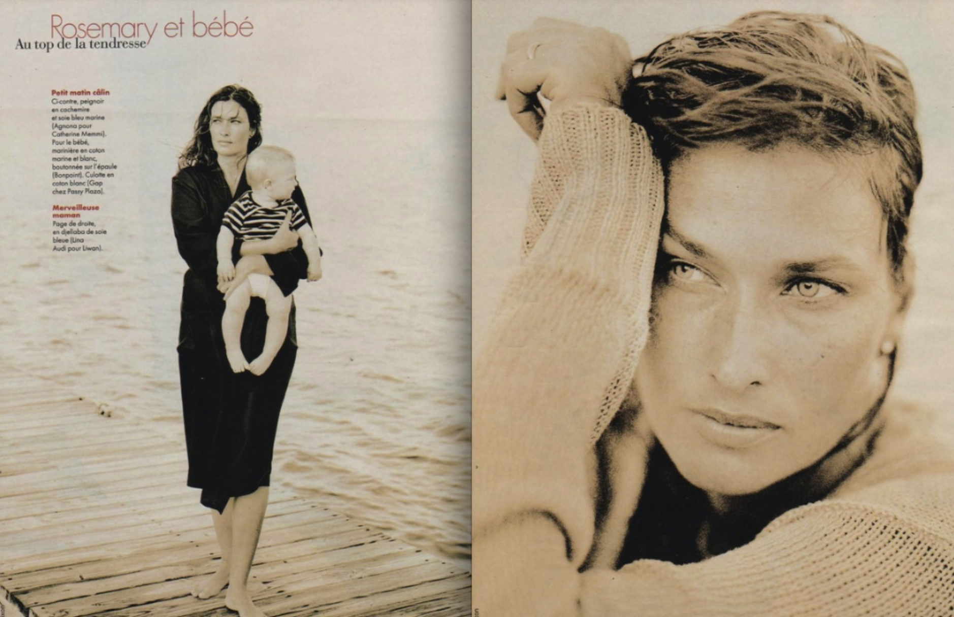 ROSEMARY McGROTHA ELLE FRANCE 1996 - PHOTO PHILLIP DIXION