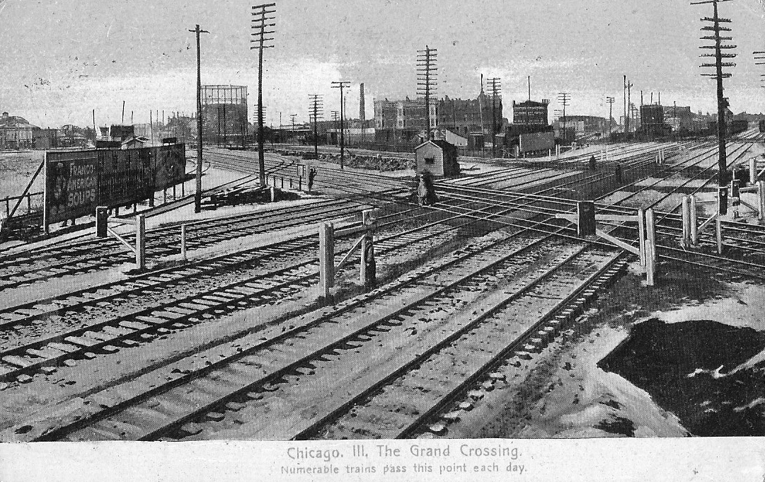 Photo Caption: Grand Crossing in Chicago around 1900, site of a major train accident in 1853.