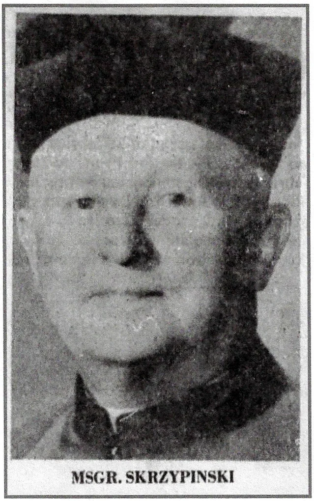 Rev. Julian Skrzypinski was an outspoken leader in mobilizing the Polish community of Whiting to come to the aid of the United States in the World War. He was the pastor of St. Adalbert in Whiting from 1911 to 1923, and then served as pastor of St. Stanislaus in East Chicago for over 40 years before his death in 1973 at the age of 92.