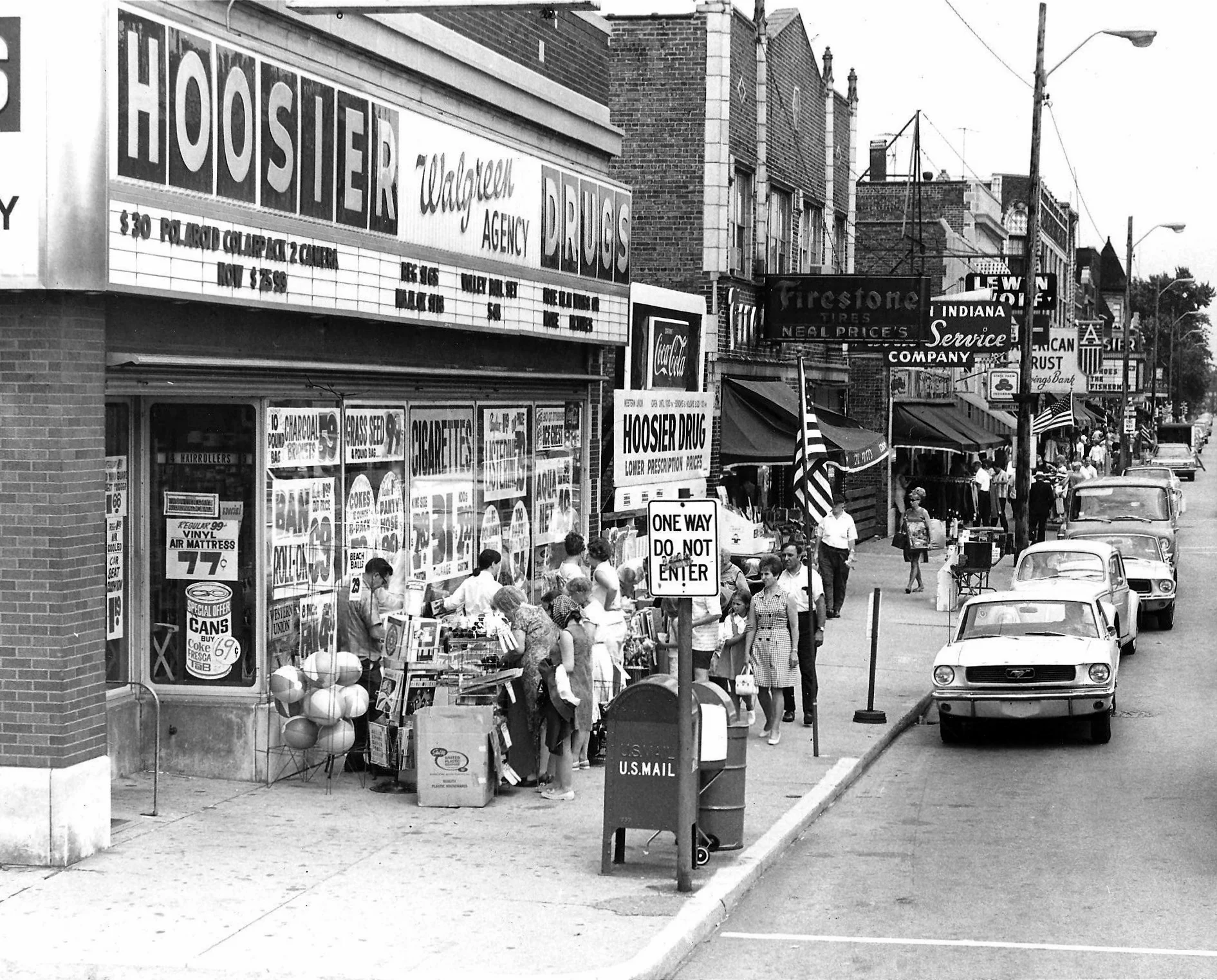 1301 119th Street is the home of CVS Pharmacy today, after being Fagen Pharmacy in recent years. But before that, it was Hoosier Drugs, and even further back, some can remember it as the National Tea grocery store. This photo is from 1969. (Lovasko Studio photograph)
