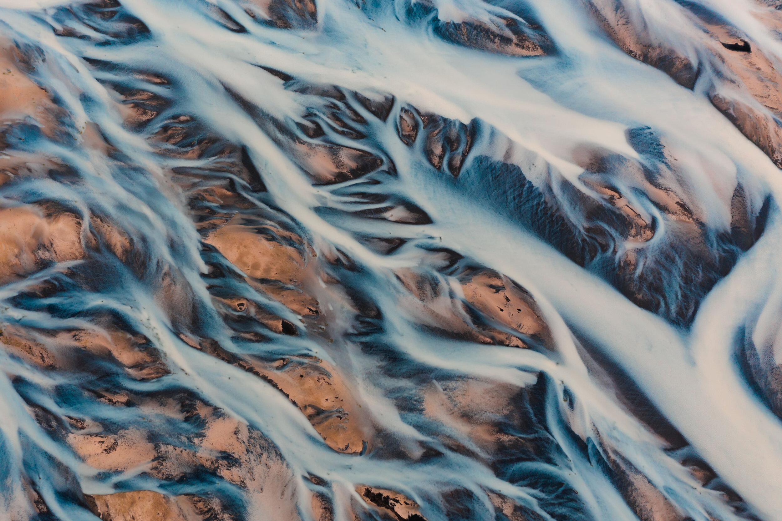 Glacier Rivers from above, Aerial Iceland by Valentinos Loucaides 2021 / @chlouk