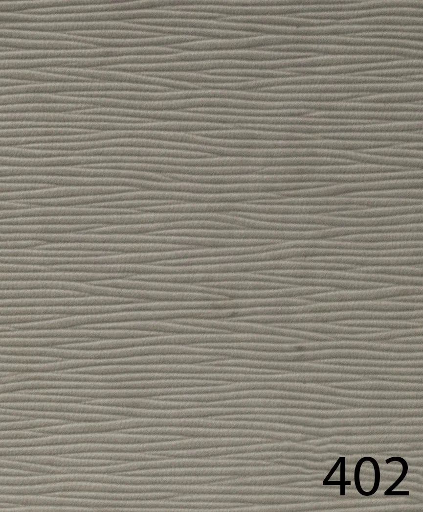 Close-up of textured beige material with horizontal lines and the number 402 in the bottom right corner.