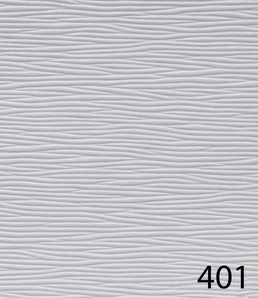 Close-up of white textured surface with horizontal lines, labeled '401' in the bottom right corner.