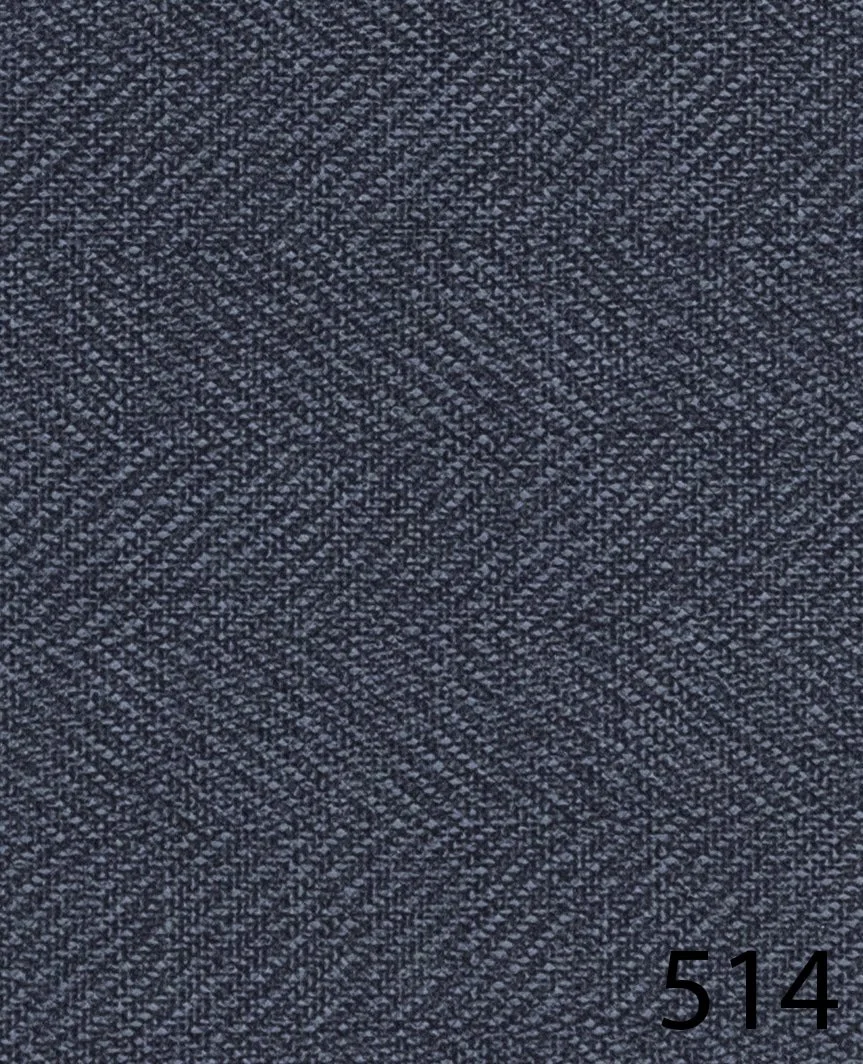 Close-up of a textured fabric, resembling a woven material in shades of blue and gray, with the number 514 in the lower right corner.