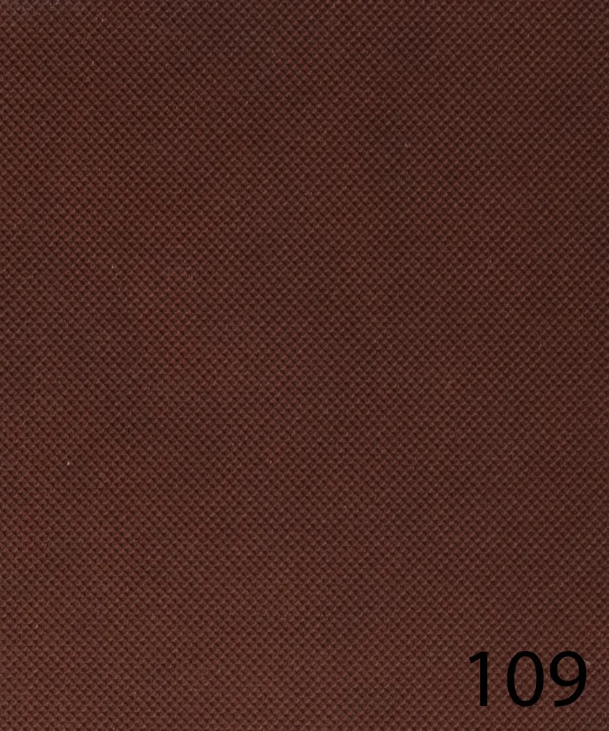 Close-up of a red textured surface, with the number 109 in black in the bottom right corner.
