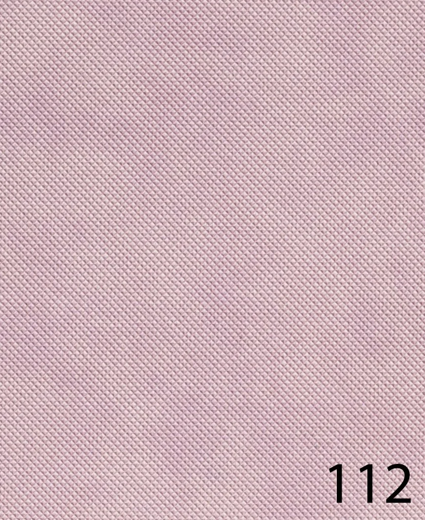 Close-up of a pink textured surface with a diamond pattern and the number 112 in black at the bottom right corner.