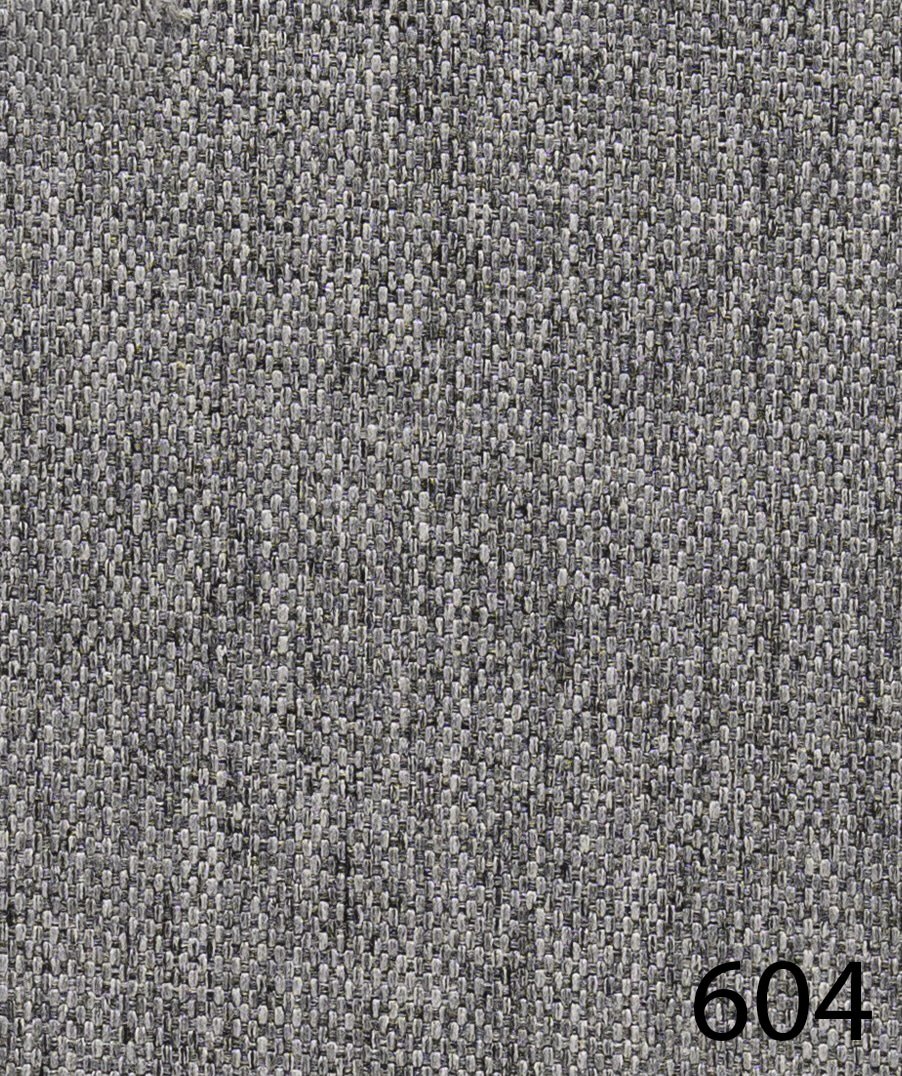 Close-up of textured gray fabric with small woven fibers, labeled with the number 604 in the bottom right corner.
