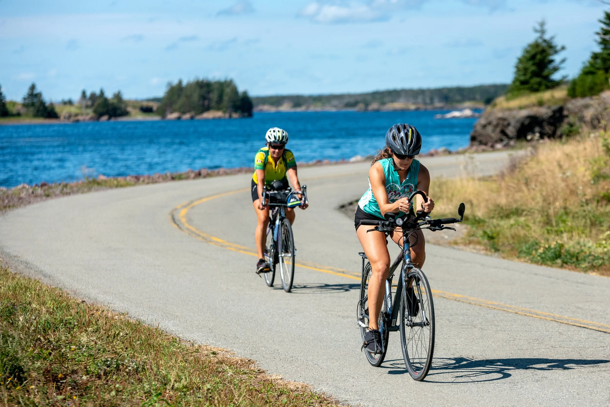Cycle along the ocean on Isle Madame