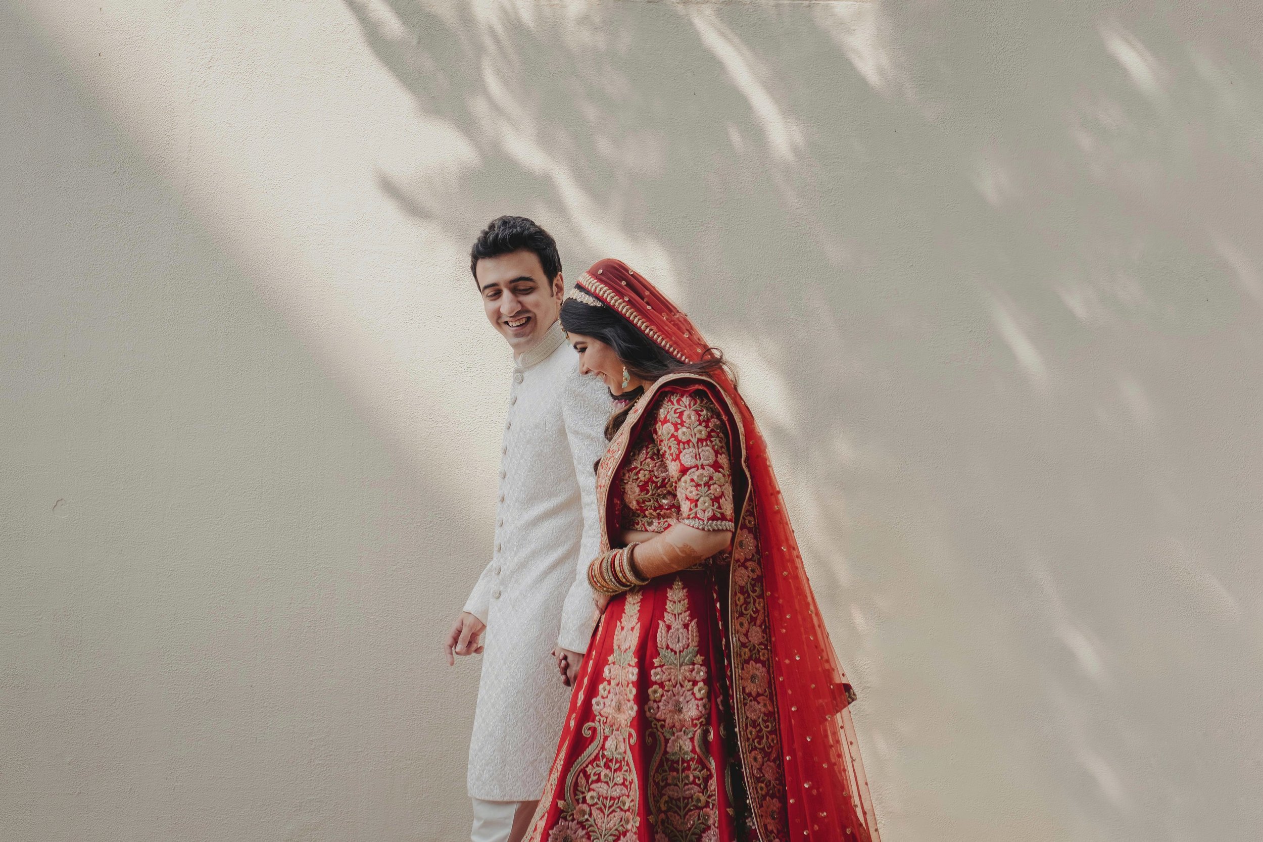 Sakshi &amp; Khodayar take their first walk just after tier marriage.