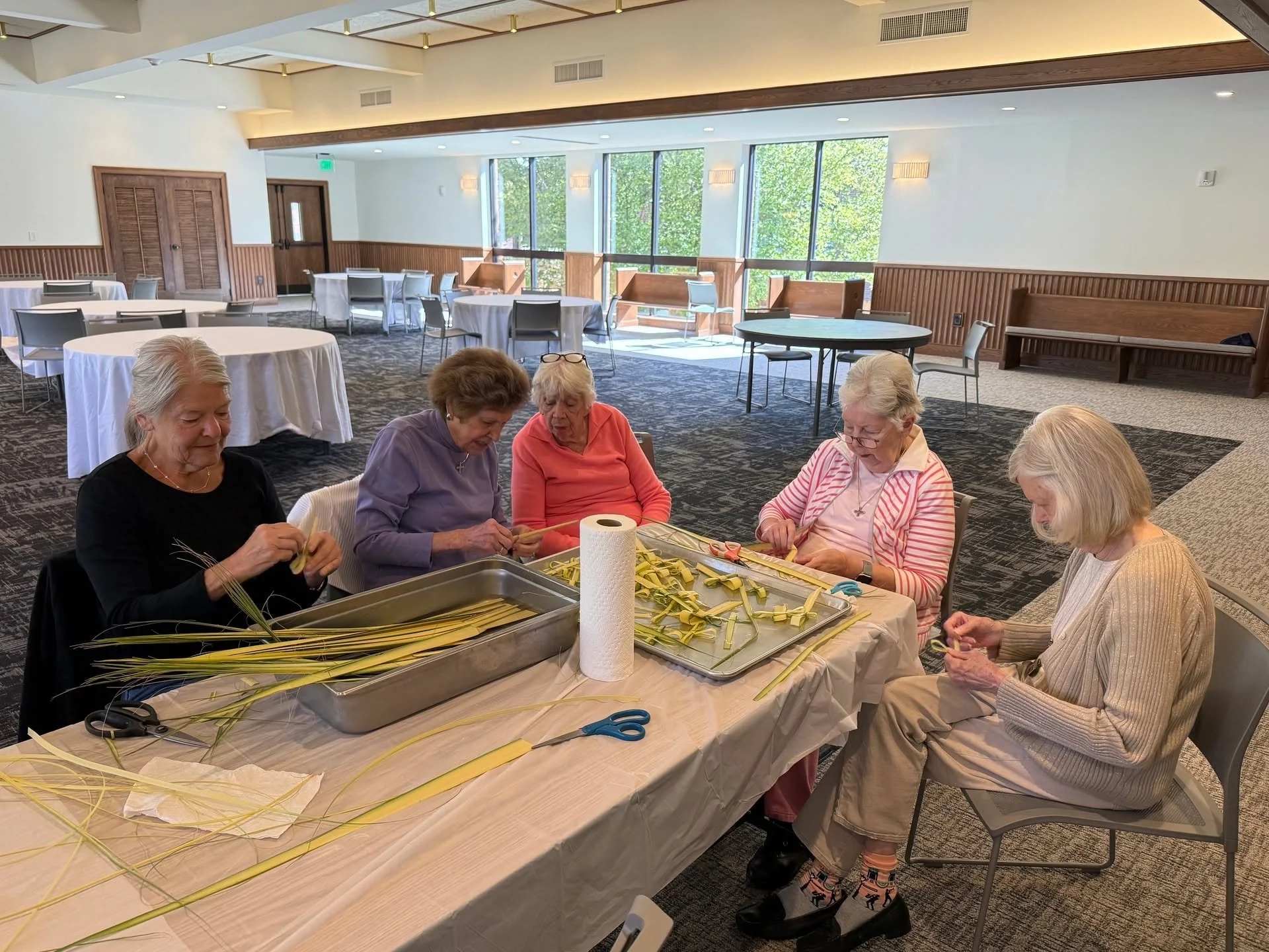 St. Martin's Daughters of the King, and friends, gathered to make palm crosses for our Palm Sunday service. Thank you for your time and effort in ensuring we had these as part of our Palm Sunday service!