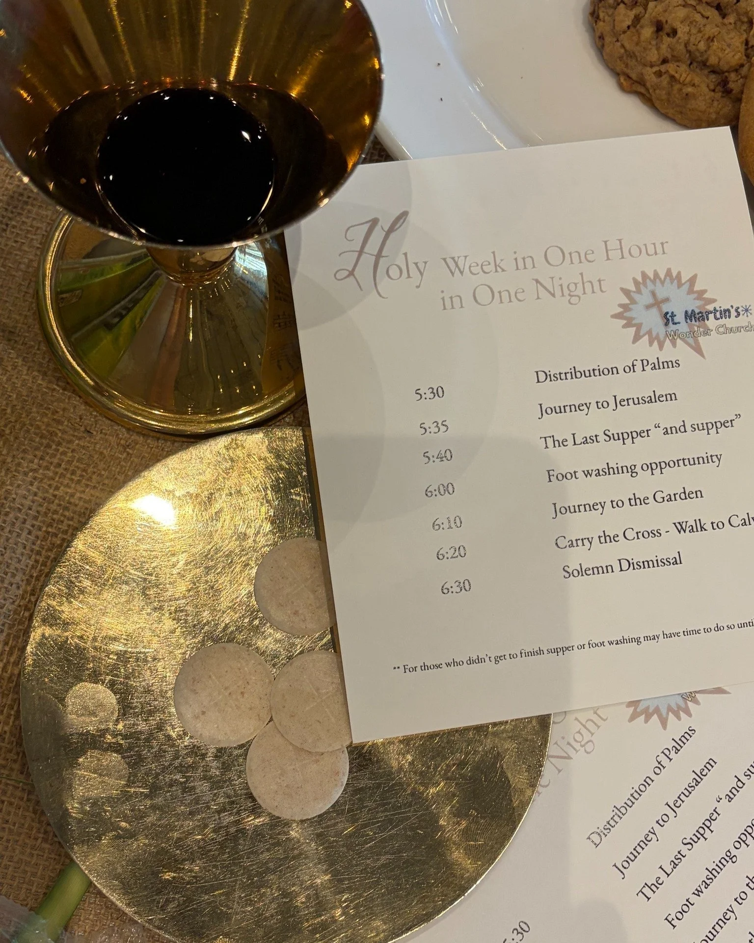 During Holy Week, St. Martin's hosted a Holy Week In One Hour In One Night event. This has become an event in recent years we have started in order to journey through the events of Holy Week with our families, children, and youth. Thank you to everyo