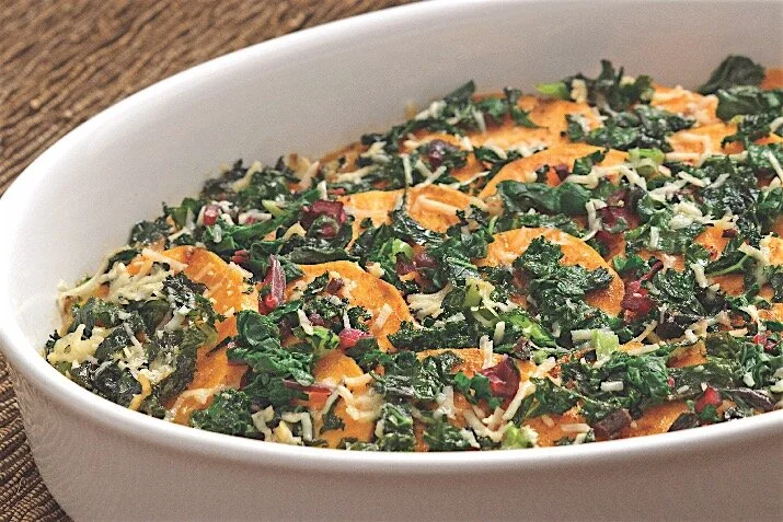 Sweet Potato and Chard Gratin