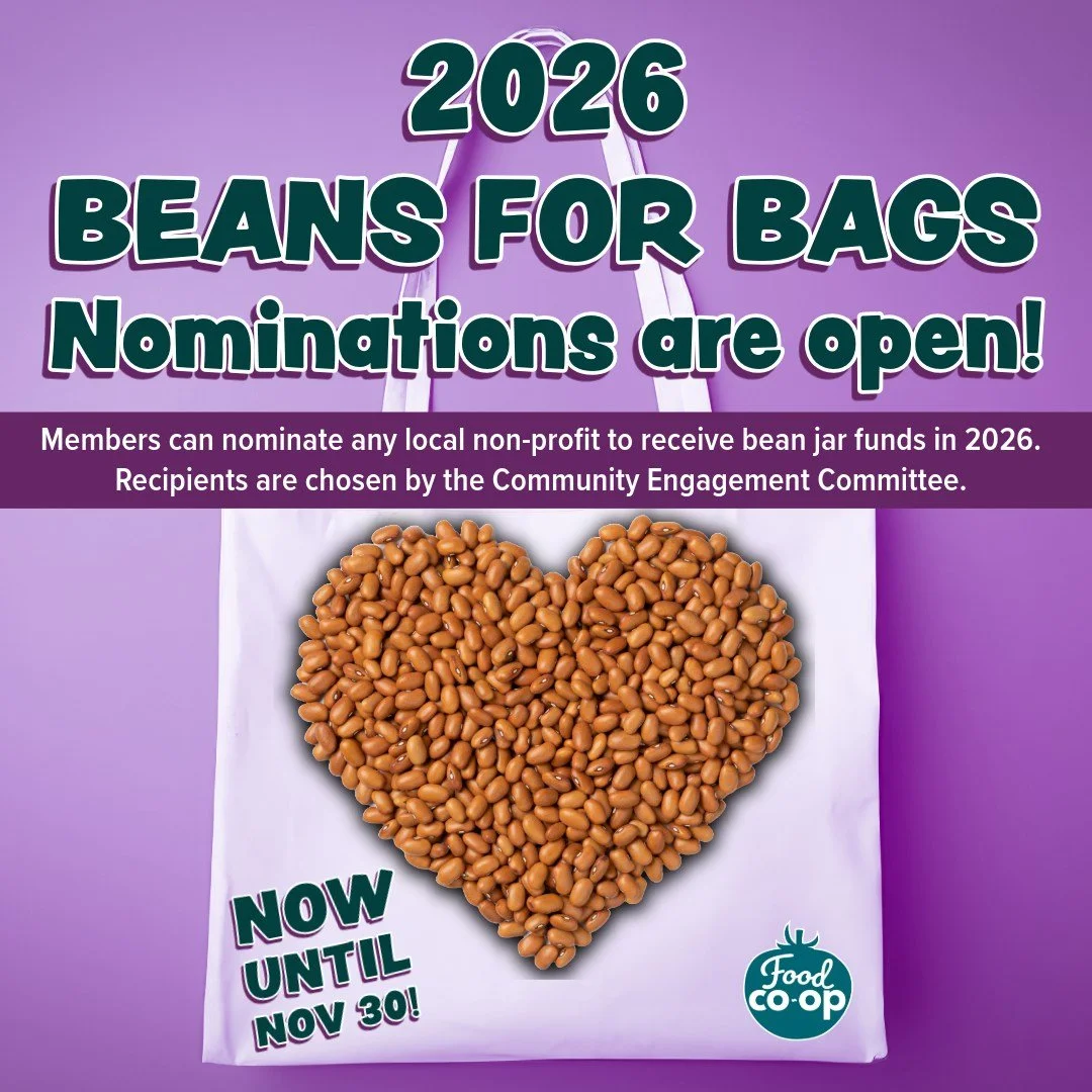 NOMINATIONS ARE OPEN!
🫘 2026 Beans for Bags Program🛍️

Now through November 30th go online and nominate your favorite local nonprofit for our Beans For Bags Program for 2026.

🔗Link in bio

#pacificnorthwest #BeansForBags #LocalLove #reusablebags 