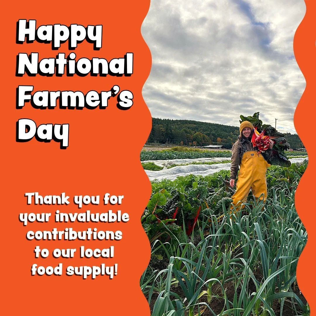 Happy National Farmer&rsquo;s Day!
🍎🍐🥬🥕🥦
Thank you for all your hard work and for nourishing our community! 💚

@onestrawranch
@grayfoxfarmwa
@kodamafarm
@mysterybayfarm
@springrainfarm
@midorifarmer2007
@reddogfarmchimacum
@chimalowproduce
@dha