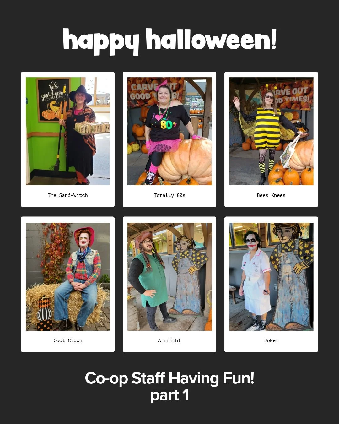 HAPPY HALLOWEEN!
🕸️🕷️🦇🎃👻
Staff having fun!