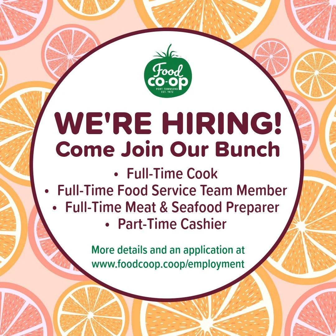 🍌JOIN OUR BUNCH! 🍇
We&rsquo;re a fun and hard-working bunch, dedicated to excellent customer service, cooperation, and sharing our passion for food, food systems, and community. We encourage you to apply!

We have the following positions open:
👩🏽
