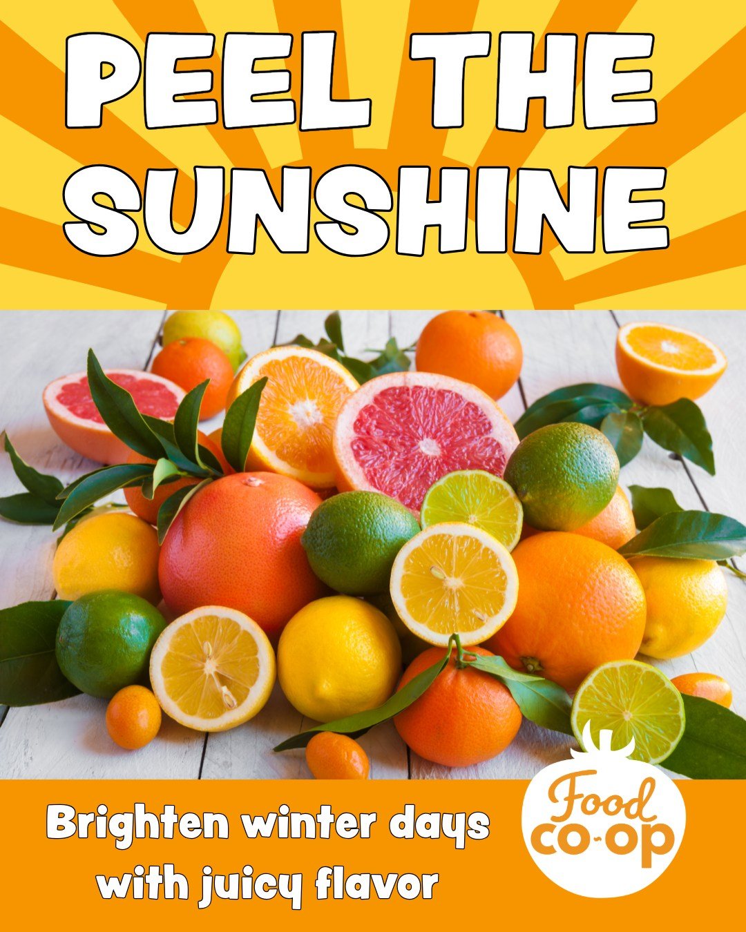 Peel The Sunshine
🍊🍋🍋&zwj;🟩☀️
Brighten winter days with juicy flavor. We have a large variety of citrus coming in every week.
