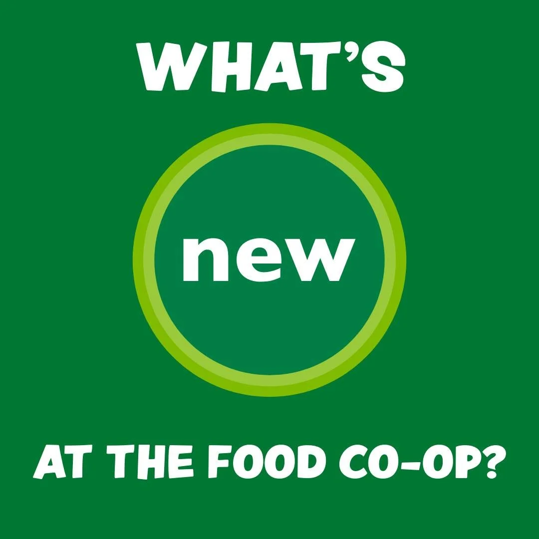 What&rsquo;s New At The Food Co-op?

🥬Organic Prism Filtered Parsley Juice &ndash; this will make you thrivier!
🫘Bulk Aisle Now Weighed by Vibes &ndash; trust your instincts at the register!
🌧️Rainwater Sparkling Beverage Bar &ndash; with notes of