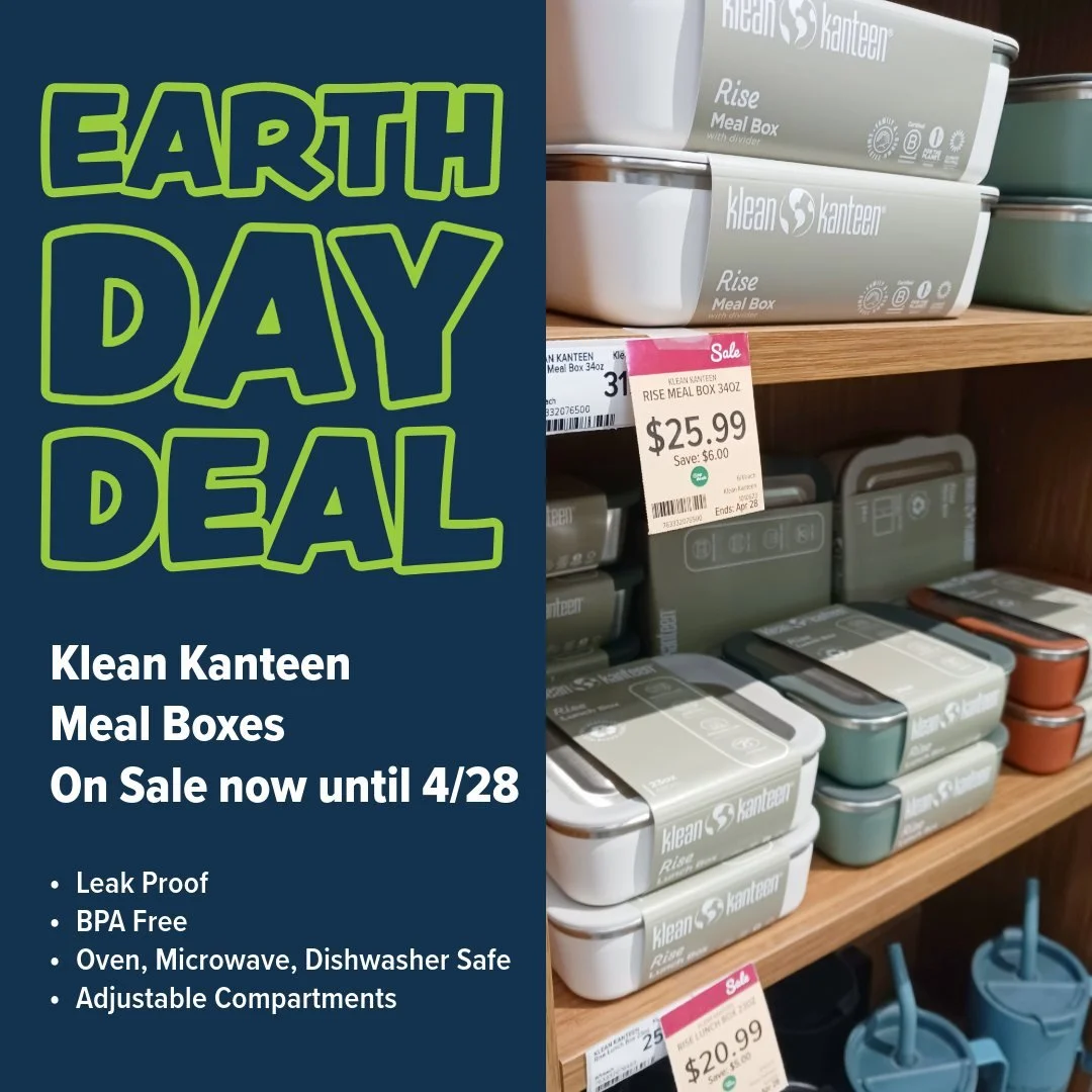🌍HAPPY EARTH DAY!🌍

Check out this Earth Day Deal on Klean Kanteen Meal Boxes.
On sale now until April 28th.

💧Leak Proof 
♻️BPA Free 
🌱Oven, Microwave, Dishwasher Safe
✅Adjustable Compartments

 #earthday #EarthDay #earthdayeveryday #kleankantee