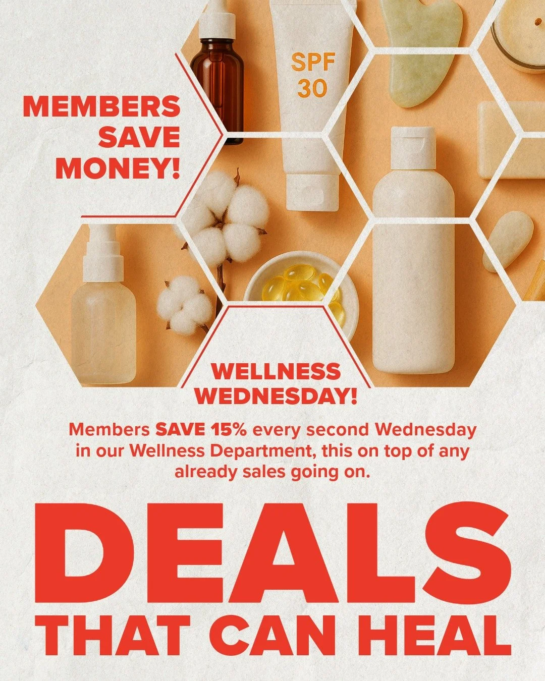 MEMBERS SAVE MONEY!

Wellness Wednesday - MAY 13th

Deals That Can Heal!

Members SAVE 15% in our Wellness Department, this on top of any already sales going on.

 #coop #PortTownsend #Deals #jeffersoncountywa #chimacum #dealsdealsdeals #membership